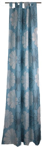 Schlaufenschal vorhang blumen - vorhang, blumen-